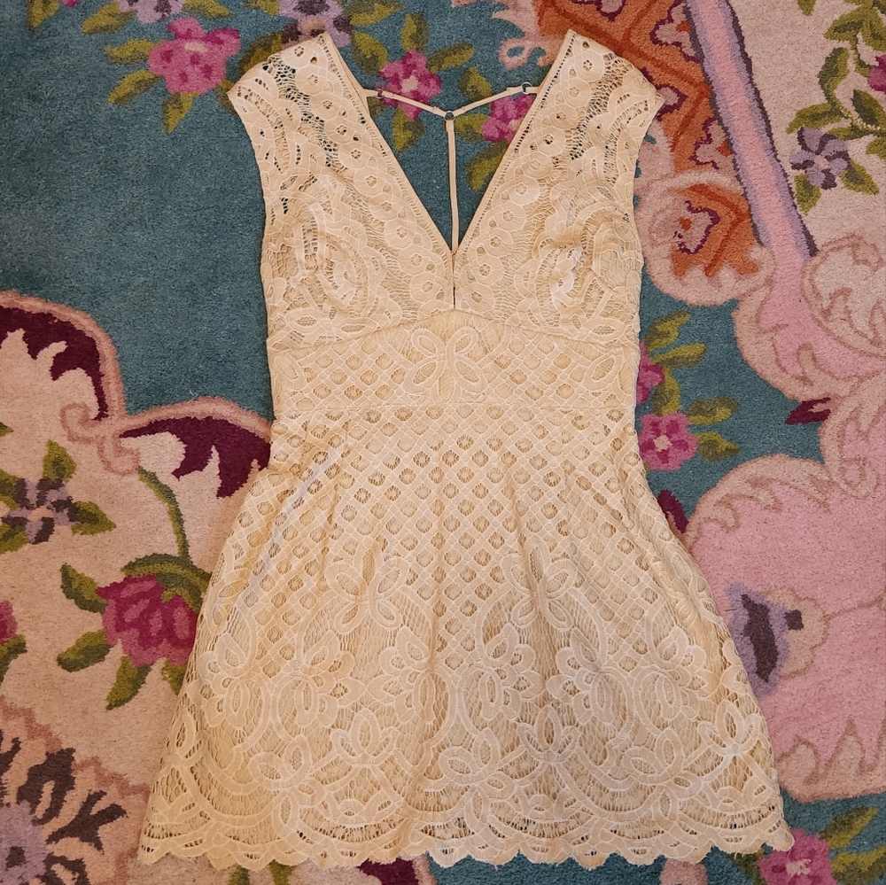 Free People Size 6 Cream Dress - Picture 5 of 9